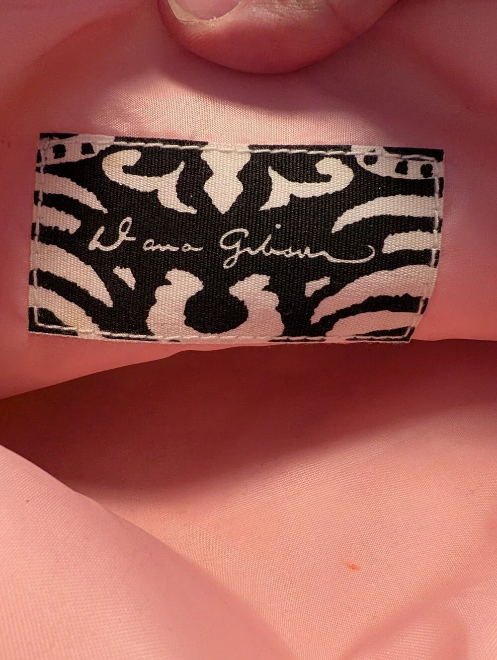 Dana Gibson Canvas Ikat Pouch Cosmetic Makeup Bag Travel Clutch - Picture 2 of 3